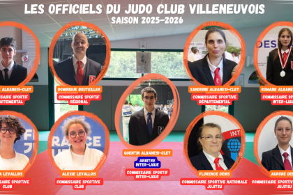 Mise à l'honneur des officiels du Judo Club Villeneuvois