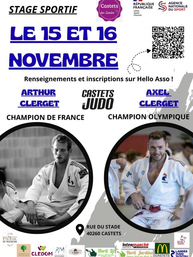 Image de l'actu 'Stage Sportif des frères Clerget 15-16/11 Castets'