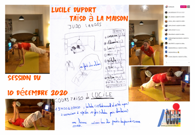 Image de l'actu '#CLJJ : Taïso à la maison par Lucile Duport - session 1'