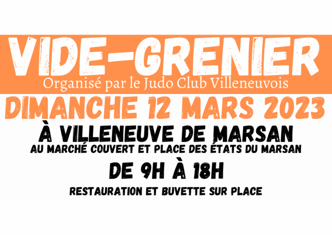 Image de l'actu 'Vide-Greniers du Judo Club Villeneuvois le 12 mars 2023'