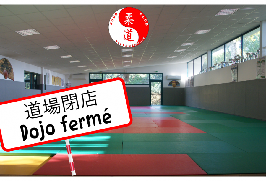 C'est la reprise.... du confinement : fermeture du dojo !!!