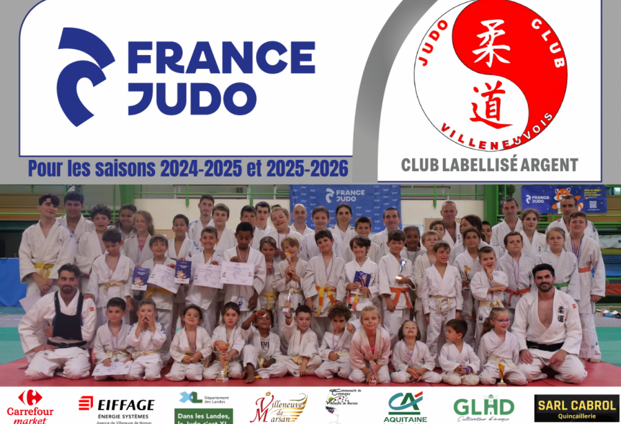 France Judo attribue le Label BRONZE au club !