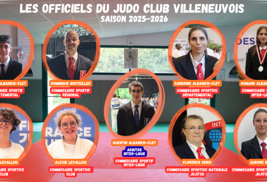 Mise à l'honneur des officiels du Judo Club Villeneuvois