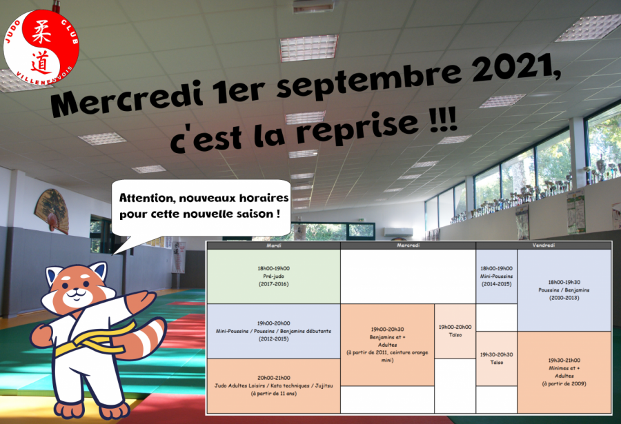 Mercredi 1er septembre : C'est la reprise !!!