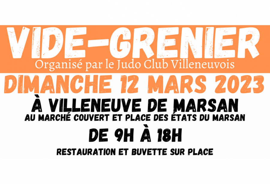Vide-Greniers du Judo Club Villeneuvois le 12 mars 2023